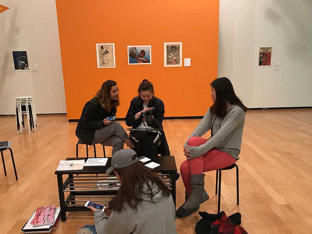 Students in the museum gallery