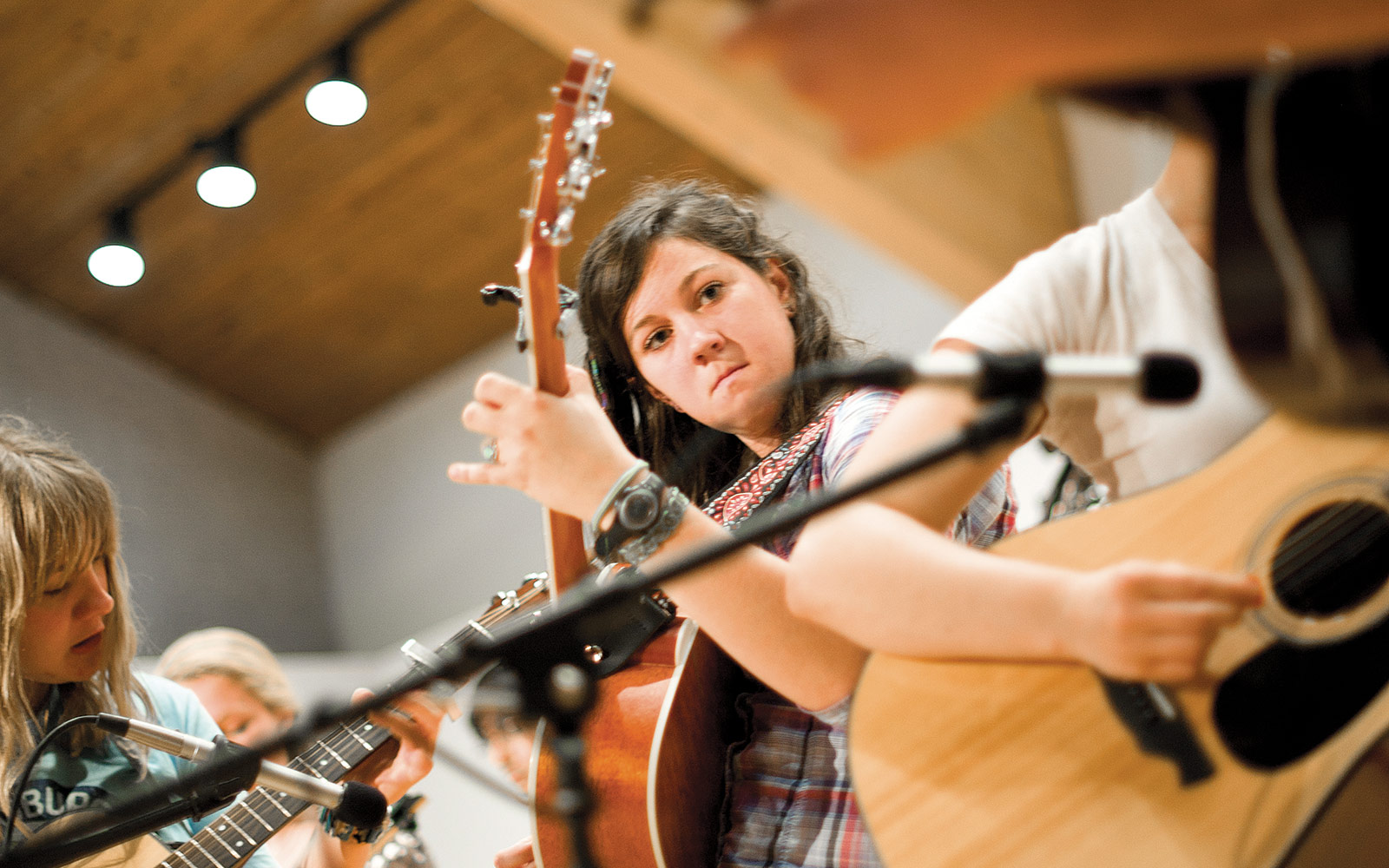 The bluegrass students were practicing for a performance. Watching them rehearse would definitely be among some of my favorite parts about the Denison shoot. Hearing them really made me think, "Wow, there is cool stuff going on here."