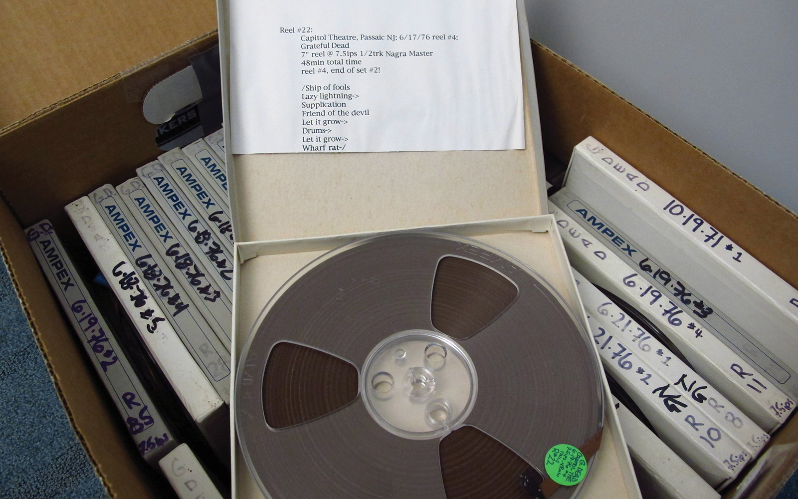 All told, ABCD recovered some 375 reels of the Grateful Dead’s live recordings.