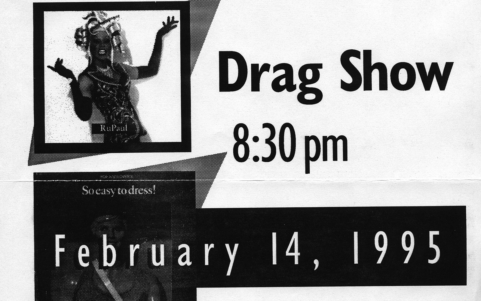 1995 - Students and faculty begin to offer new programming to support the LGBT community. Some of it was to raise awareness of the issues, and some of it, like the annual drag show, was just plain fun.