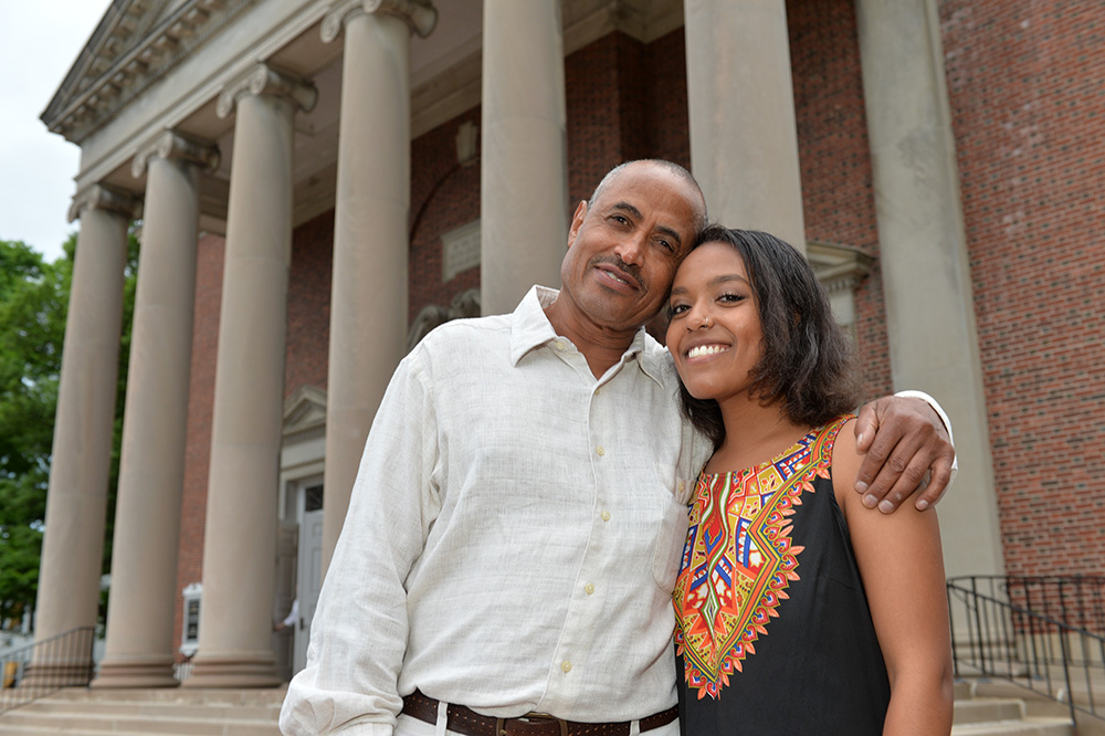 Fitale Wari ’18 with her father