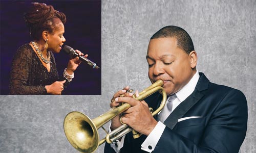 Photo of Wynton Marsalis and vocalist Catherine Russell