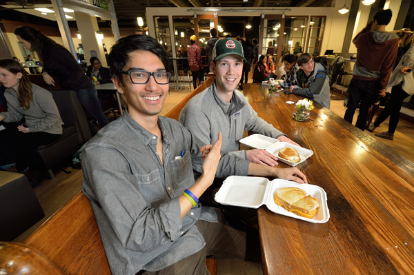 Students, Jackson Wu-Pong and Tom Krieger, at The Nest