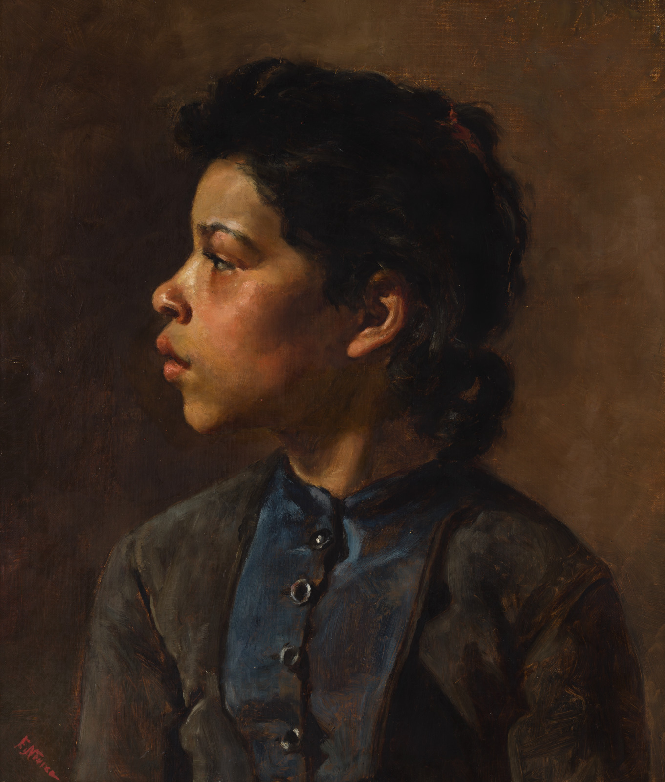 Elizabeth Nourse  Head of a Girl