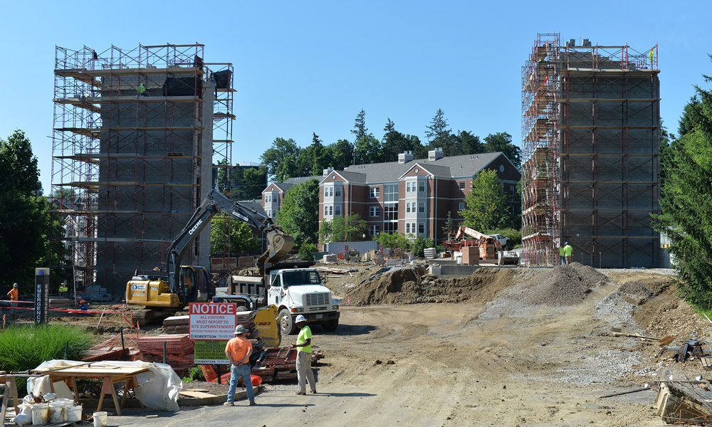 Silverstein Hall construction