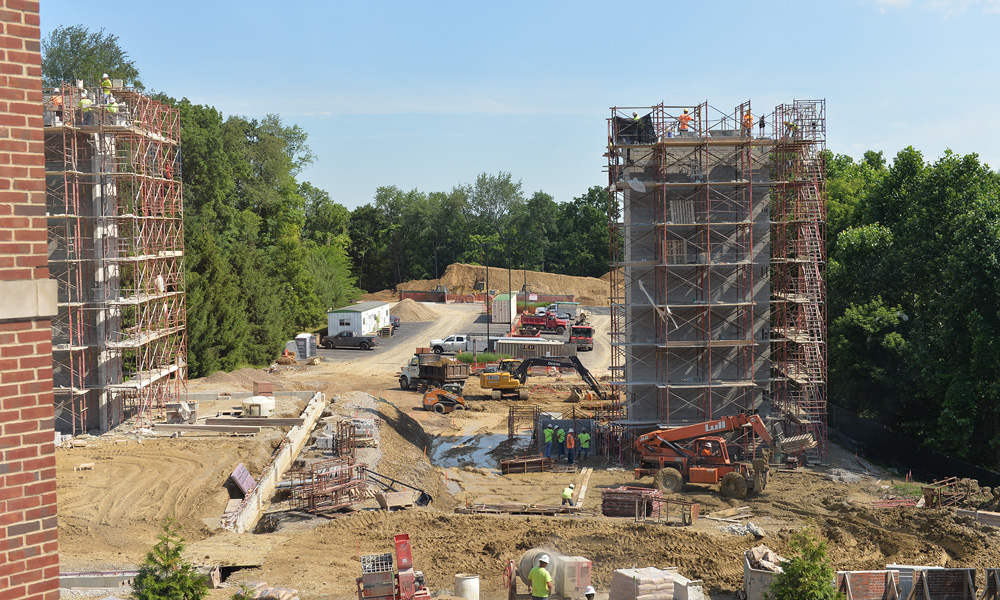 Silverstein Hall construction