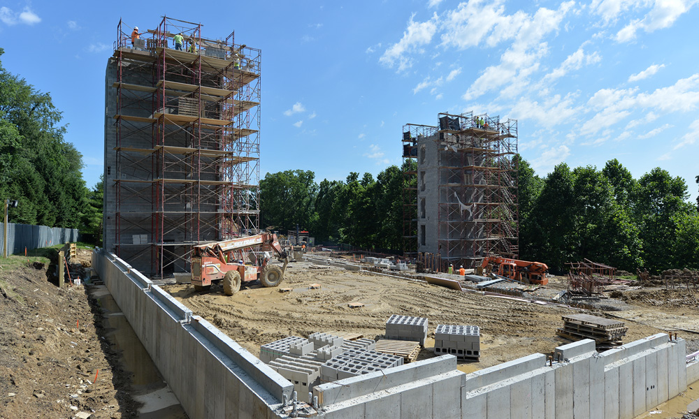 Silverstein Hall construction