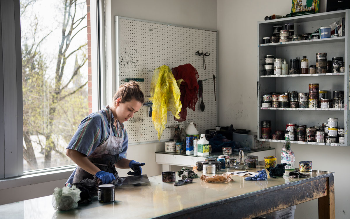 Printmaking Student