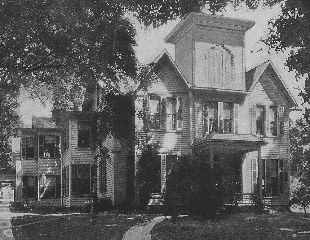 The old Thresher Hall, with the Recital Hall addition. Thresher helped establish the lower campus as the home of the arts.