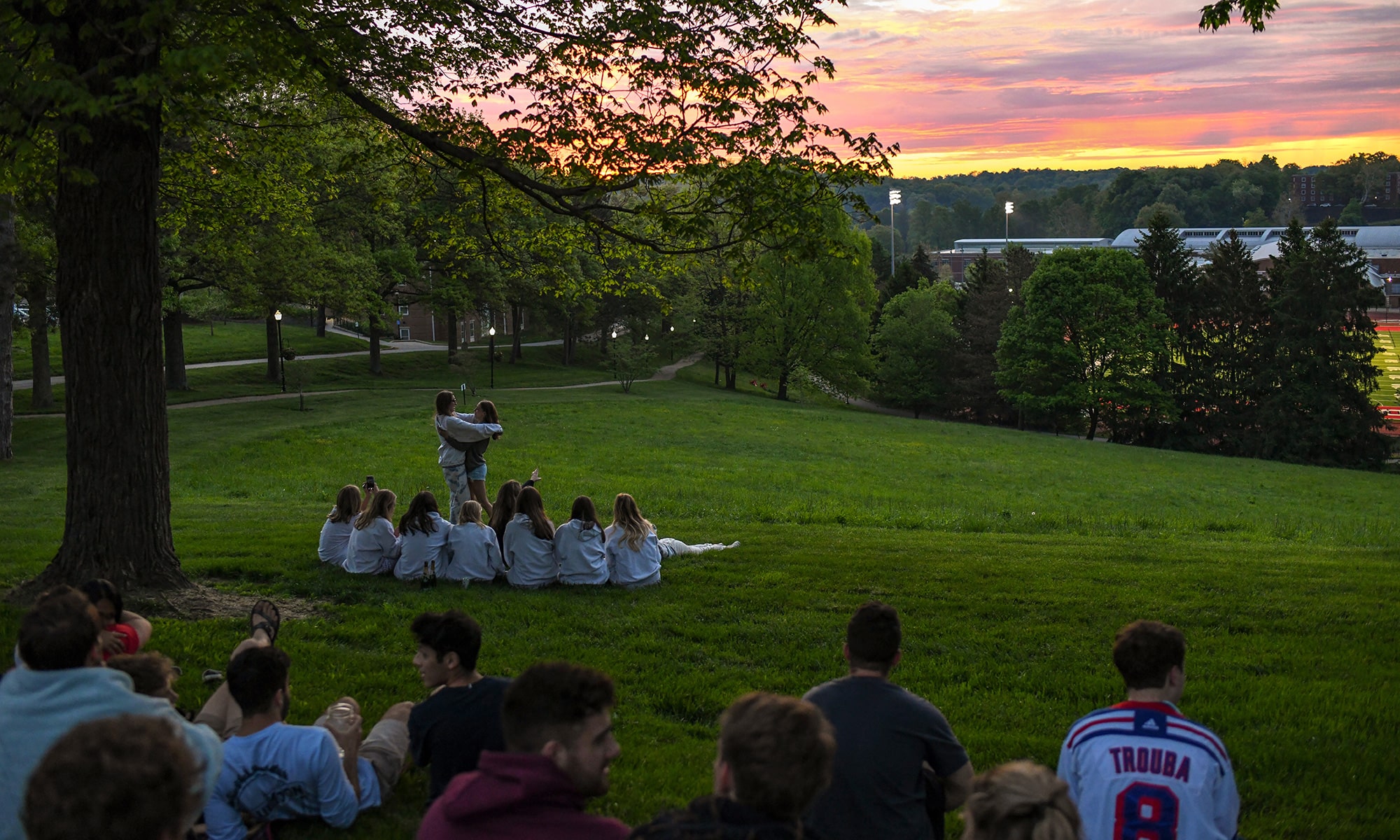 Seniors watching the sunrise