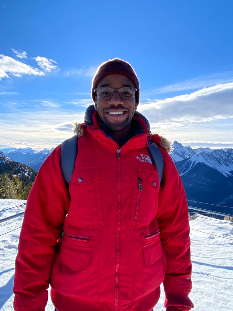 Christien Kelly hiking in Banff