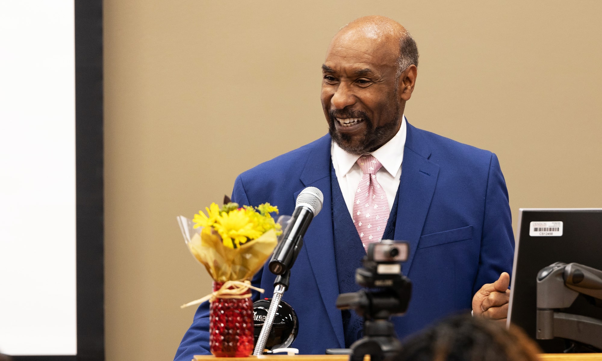 Professor John L. Jackson thought his stay at Denison would last just three years, but he remained on campus 48 years before retiring in the spring. Photo credit: James Schuller