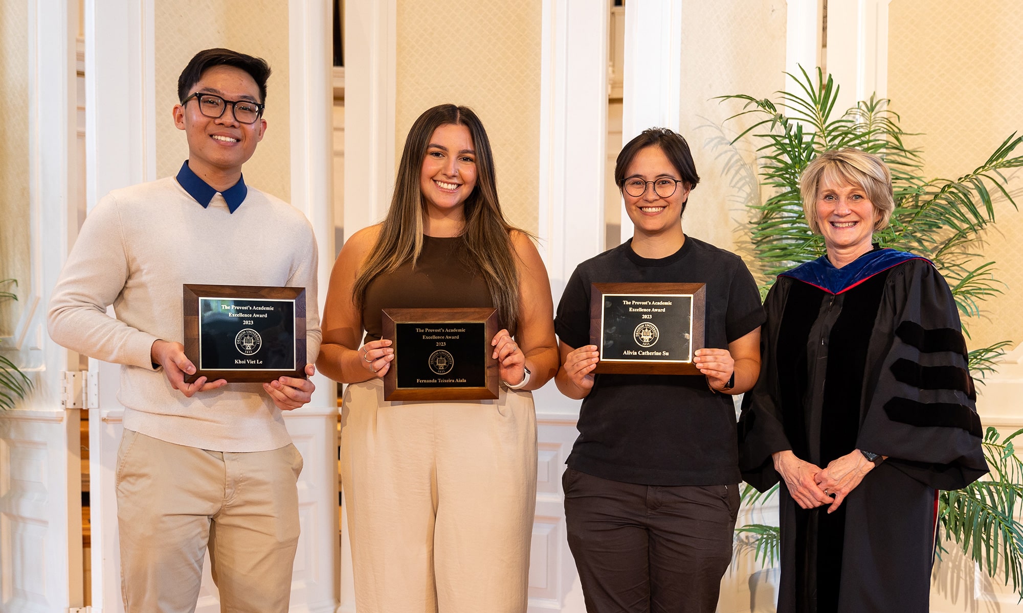 Provost award winners with Provost Kim Coplin