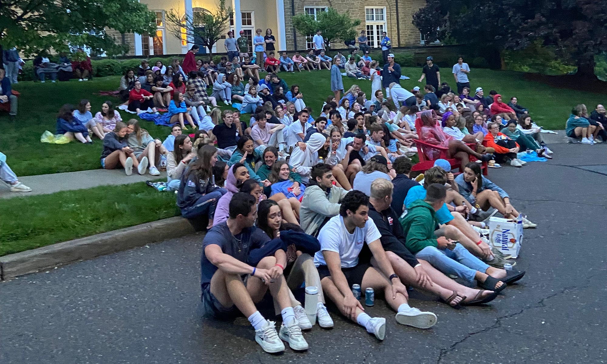 Students at the Senior Sunrise