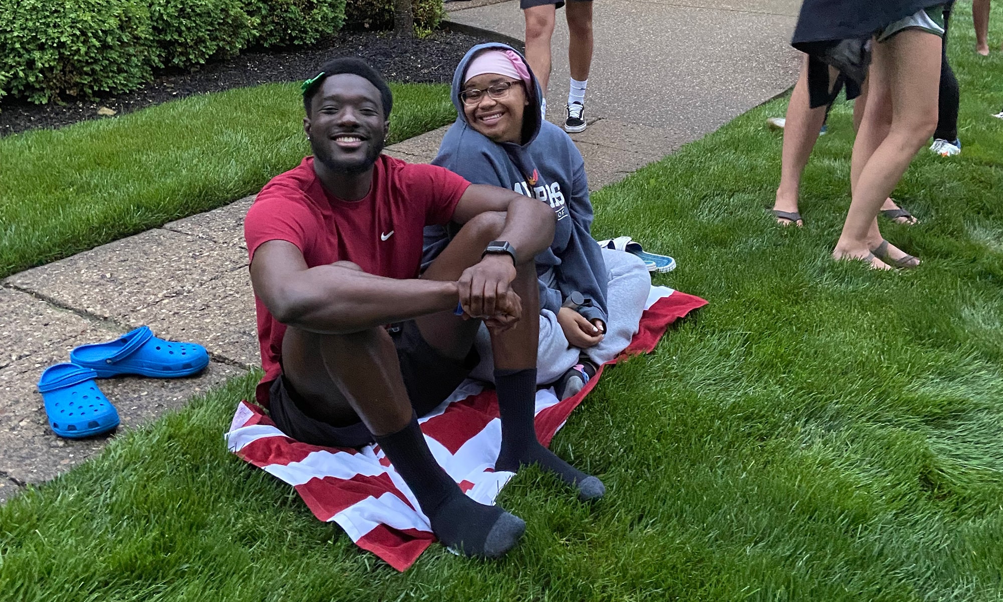 Students at the Senior Sunrise