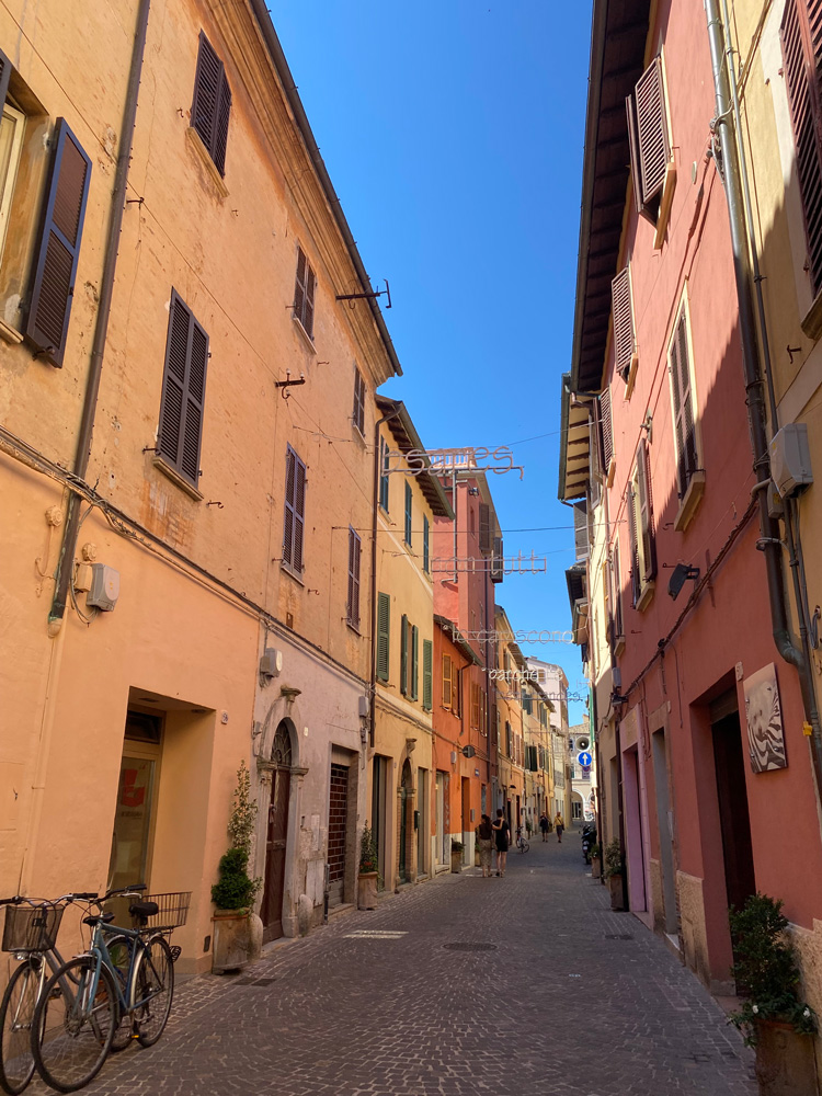 Walking the streets of Pesaro after a day of camp