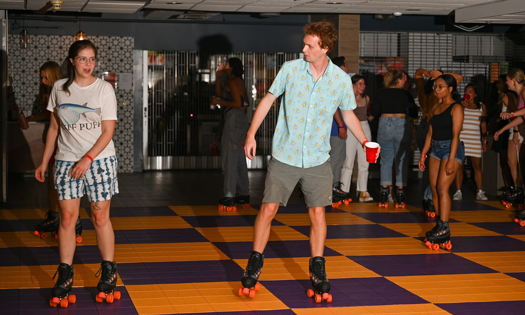 Students skating