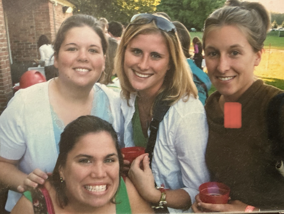 Julie Wilson, Krista Lehde, Kate Armbrust, and June Torres as seniors at Denison in May 2006.