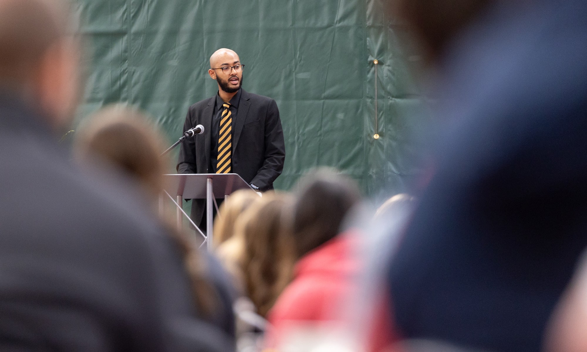 Tewoflos Tewoldeberhan ’25 is among the student organizers for the 2024 MLK celebration. 