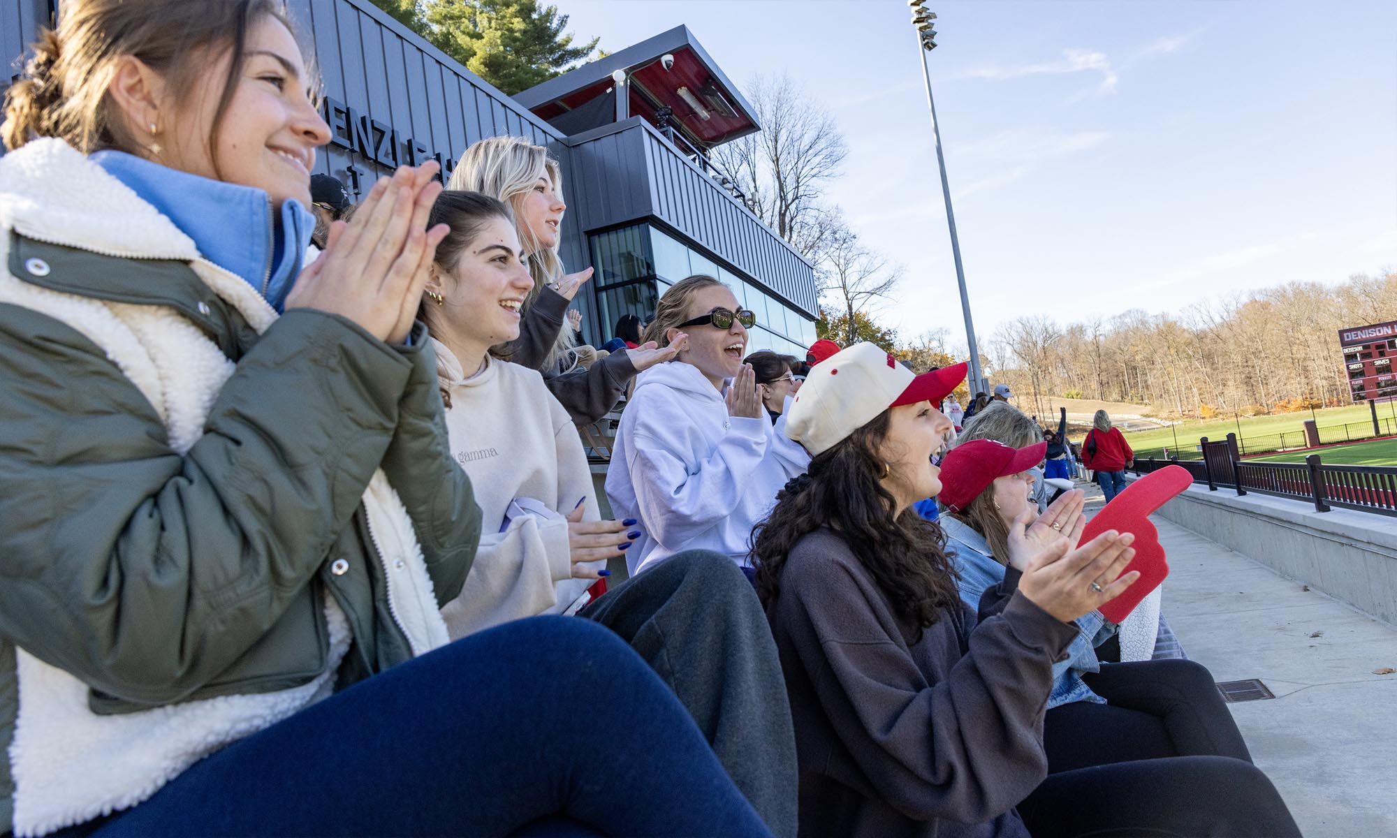 Denisonians cheering in  Kienzle-Hylbert Stadium