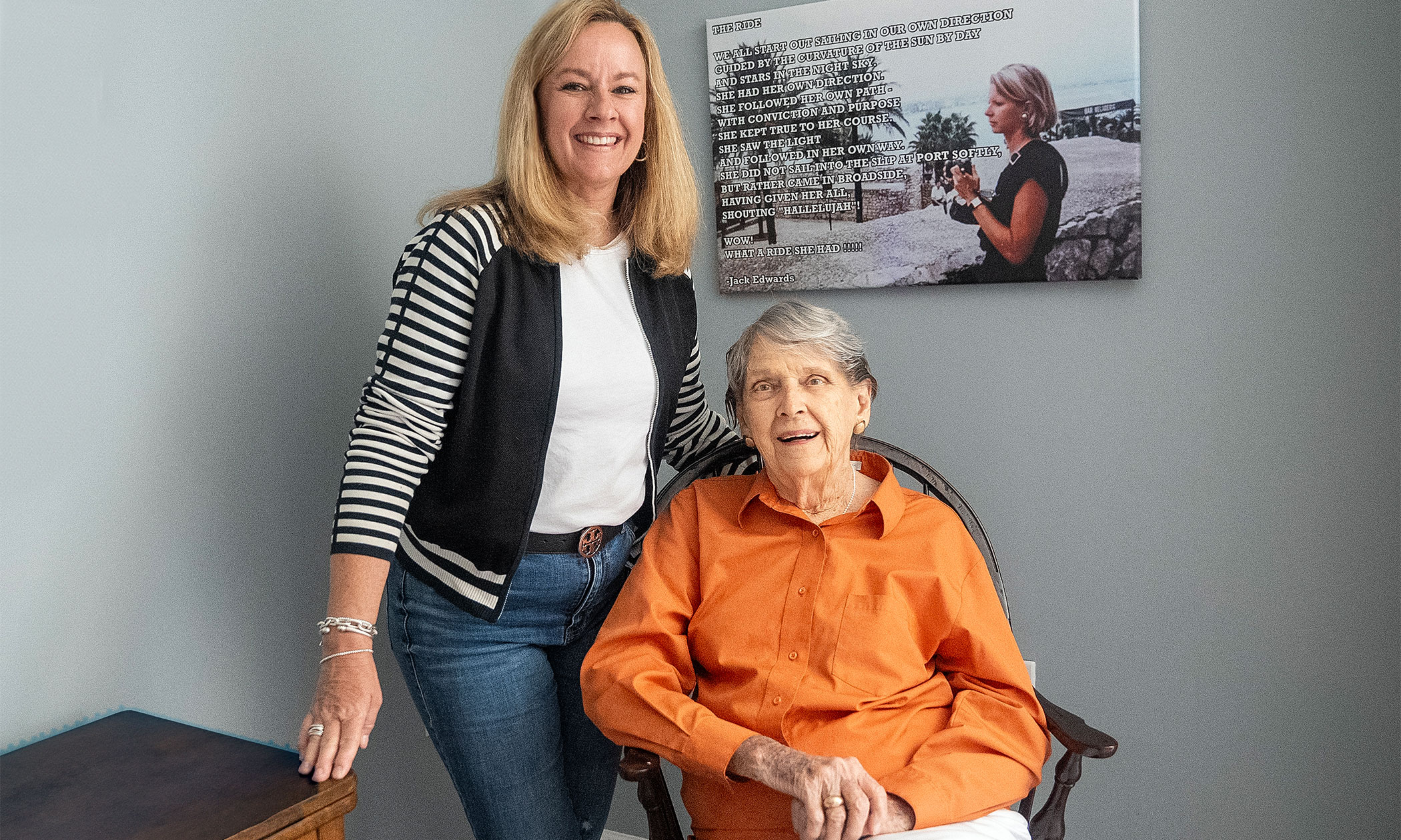 Two women posing for a photo