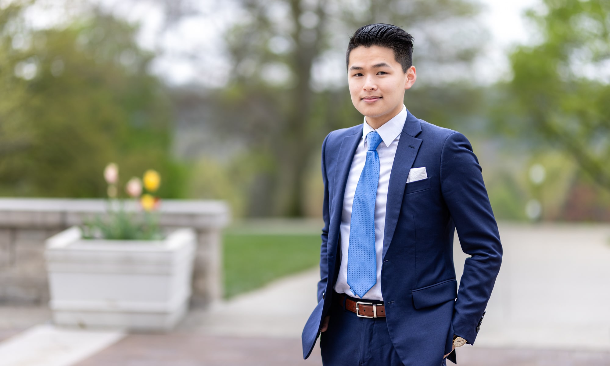 Alex pan standing outside at Denison University