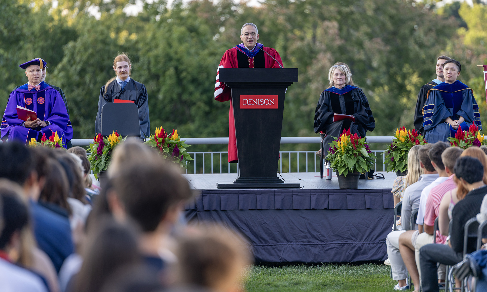 President Weinberg at the podium