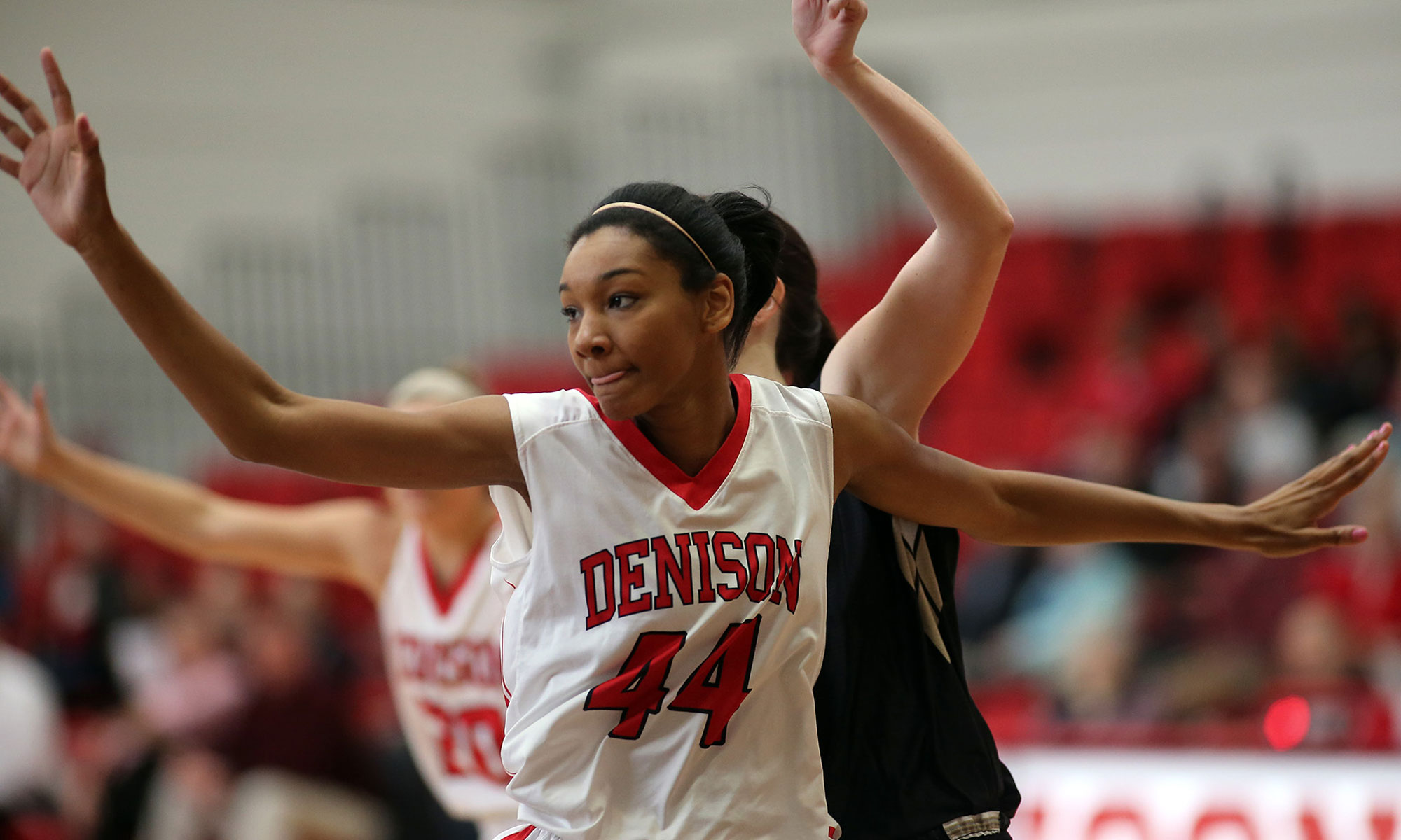 Holmes playing basketball