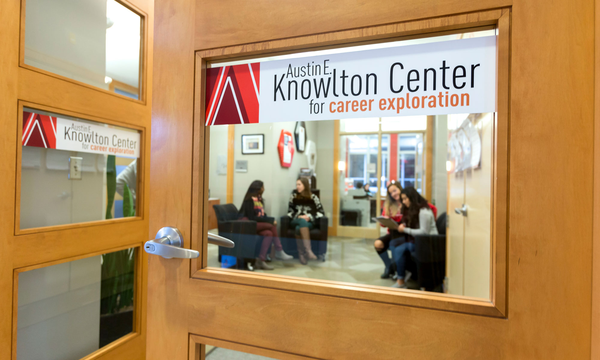 The entrance to the Knowlton Center