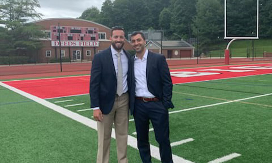  Max Paulus ‘13 and Sam Fioroni ‘13 at Deeds Field