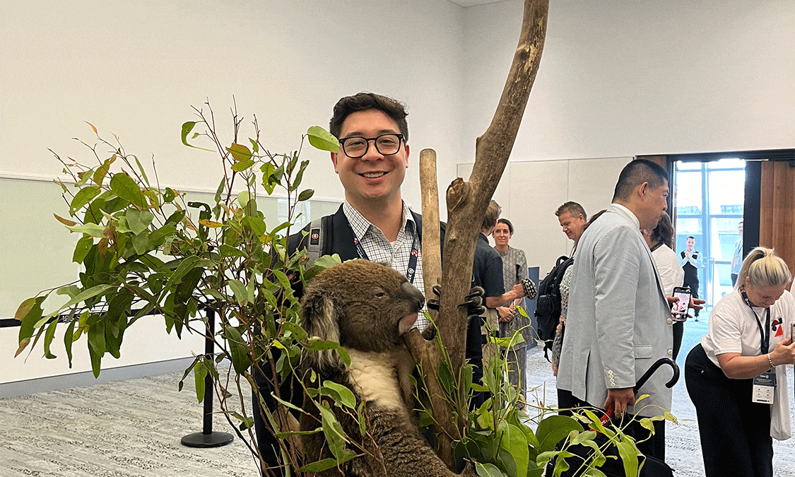 Ray with a koala