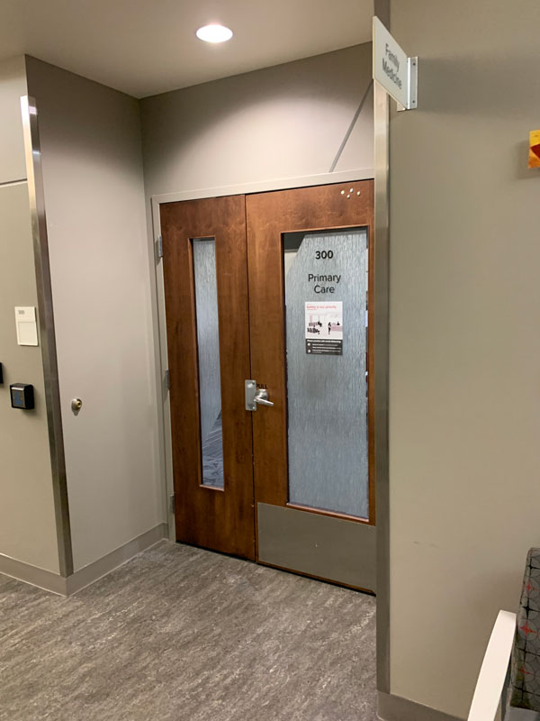 primary care room door