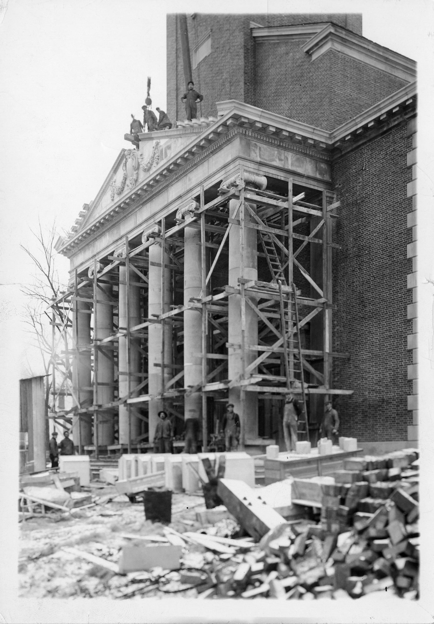 Swasey Chapel under construction