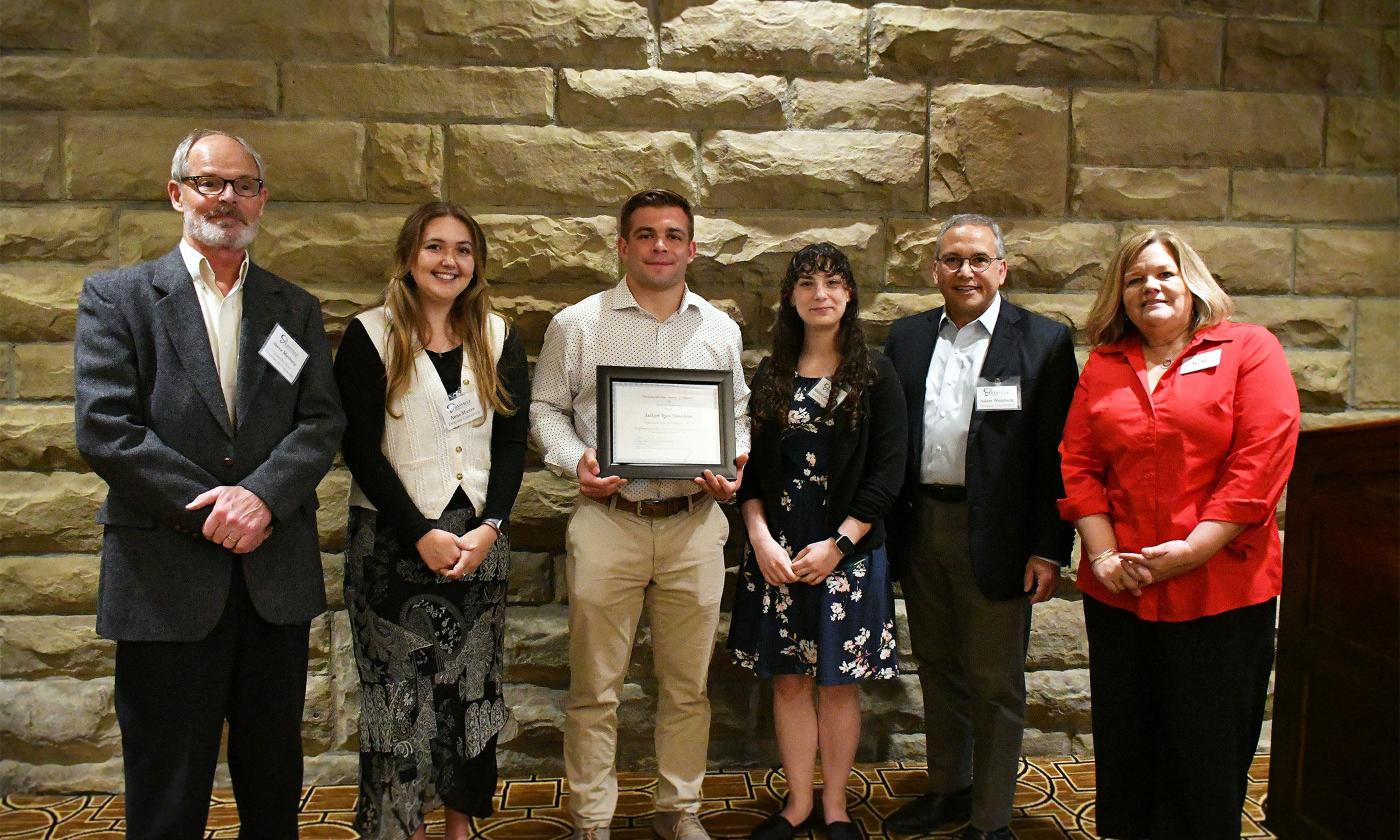 Jack Nimesheim recieving his award