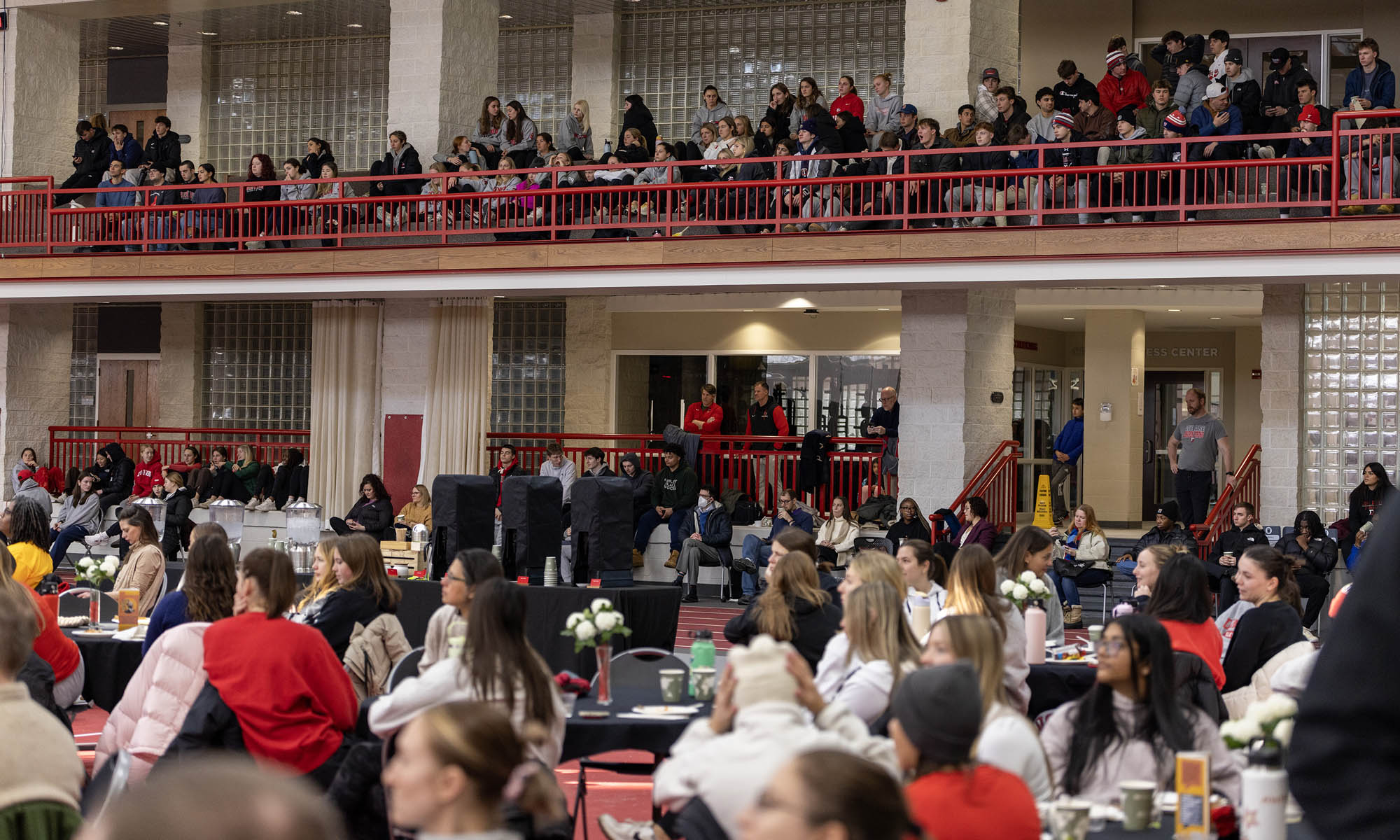 A crowd of Denison students fill the Mitchell Center during the MLK Celebration