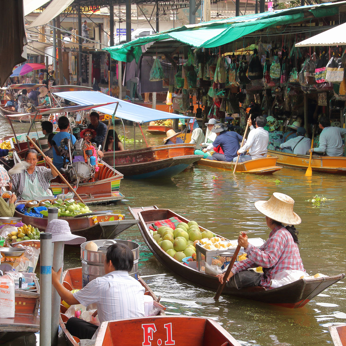 Floating market in Thailand