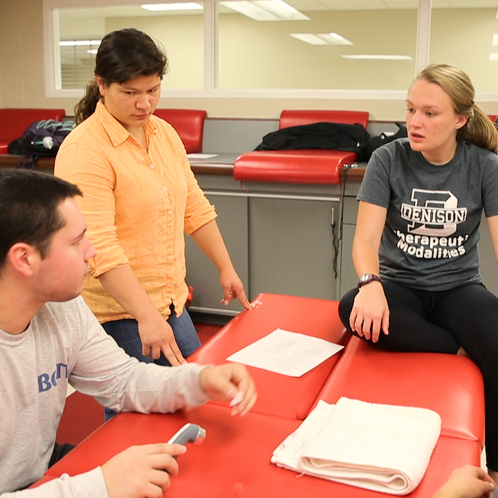 students in the training room