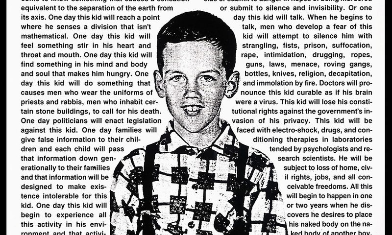 David WOJNAROWICZ Untitled (One Day this Kid...) 