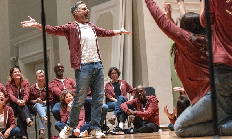 Steve Carell ’84 performs with fellow alumni from the Denison Burpee’s Seedy Theatrical Company