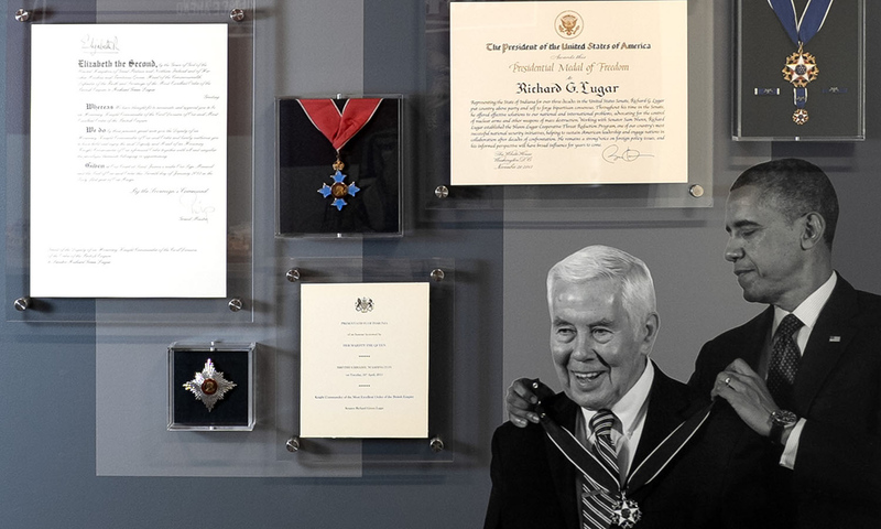 Honoring Richard Lugar ’54 display