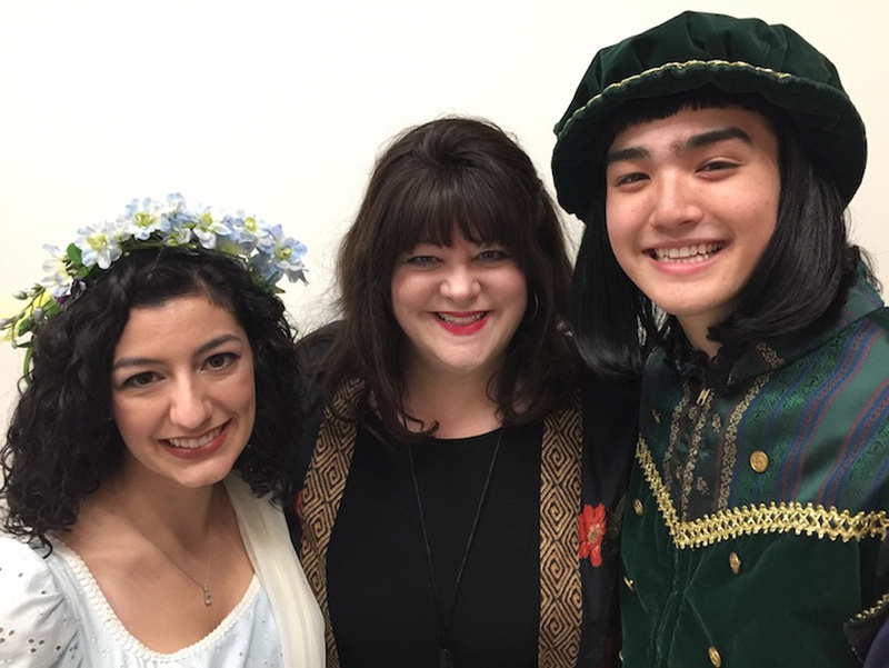 Meg Odell '19, Belinda Andrews-Smith, and Sam Fujikawa '22