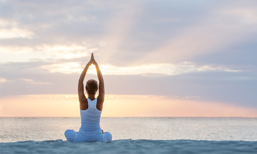 Yoga Pose on Beach