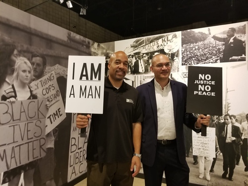 NAAMCC director Charles Wash (left) with Christopher W. Wilson, director of Experience Design at the Smithsonian’s National Museum of American History