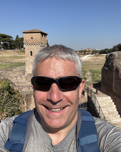 Marc Sterne ‘91 selfie in front of the Circus Maximus.