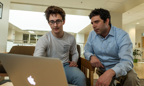 Hoke Wallace '20 with Professor Joe Reczek