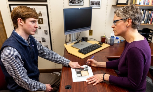 Carter Patton ’23 in conversation with Megan Threlkeld