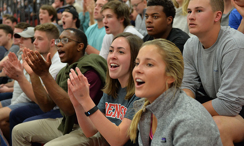 Students at sports event