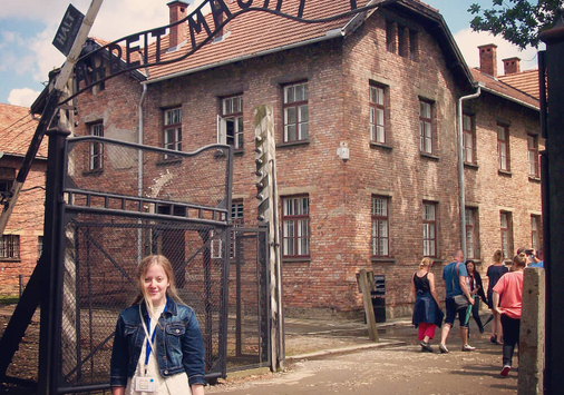 McLaughlin in Auschwitz Poland