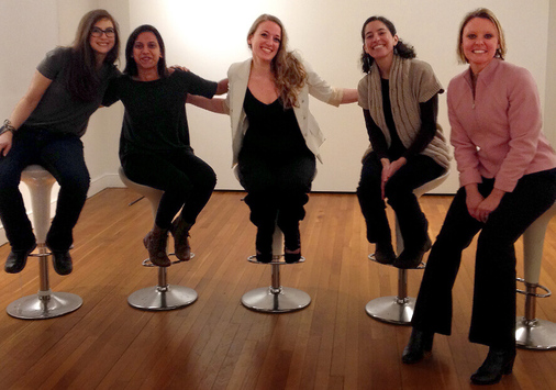 Denison alumni dance panel on stools