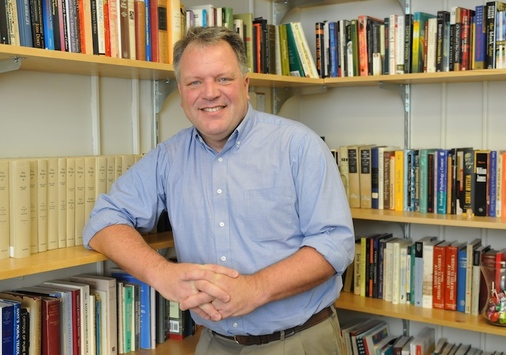 Mark Moller, pictured in his office